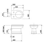 Gentry Home Hillingdon Miska WC stojąca Biała 1509