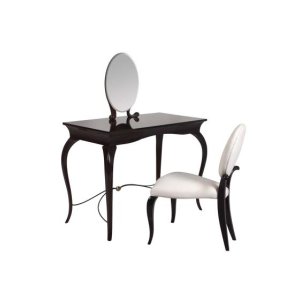 Gentry Home Melrose Toaletka z lustrem Havana, Black Monochrome 50-023