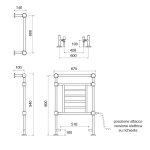 Gentry Home Pimlico Grzejnik 67,5x94 cm Chrom 9070