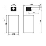 Gessi Inciso Dozownik do mydła Czarny/Black Metal Brushed PVD 58538.707