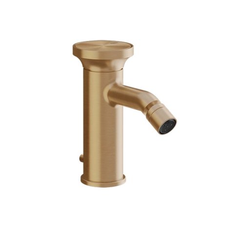 Gessi Origini Bateria bidetowa jednootworowa z korkiem warm bronze brushed pvd 66007.726