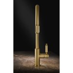   Gessi Venti20 Bateria kuchenna obrotowa z wyciąganą wylewką brushed gold 60622.716 W MAGAZYNIE