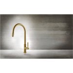   Gessi Venti20 Bateria kuchenna obrotowa z wyciąganą wylewką brushed gold 60622.716 W MAGAZYNIE