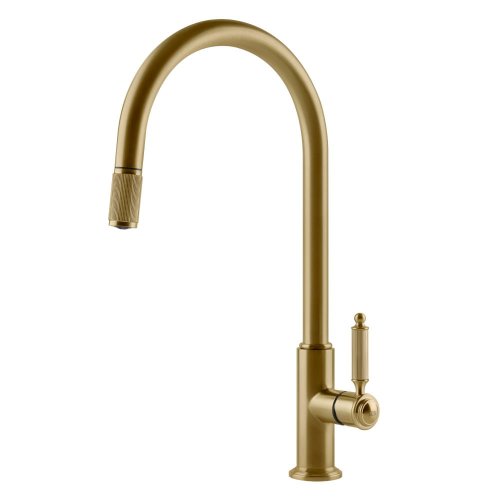   Gessi Venti20 Bateria kuchenna obrotowa z wyciąganą wylewką brushed gold 60622.716 W MAGAZYNIE