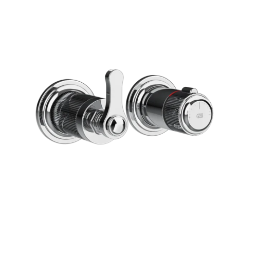 Gessi Venti20 Bateria prysznicowa termostatyczna z dwoma wyjściami element zewnętrzny chrom 65235.031