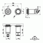 Gessi Venti20 Bateria prysznicowa termostatyczna z dwoma wyjściami element zewnętrzny chrom 65235.031