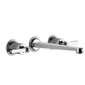 Gessi Venti20 Bateria umywalkowa 3-otworowa z długą wylewką element zewnętrzny chrom 65090.031