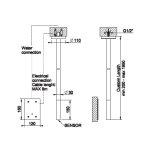 Gessi Venti20 Bateria umywalkowa sufitowa część zewnętrzna chrom 30656.031