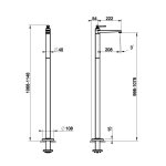 Gessi Venti20 Bateria umywalkowa wolnostojąca Chrom 65095.031