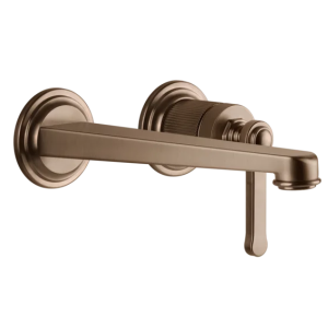 Gessi Venti20 Bateria umywalkowa ścienna z wylewką 21,5 cm element zewnętrzny copper brushed pvd 65089.708