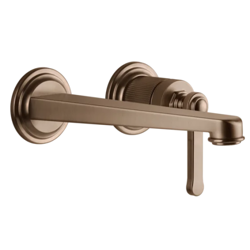 Gessi Venti20 Bateria umywalkowa ścienna z wylewką 21,5 cm element zewnętrzny copper brushed pvd 65089.708