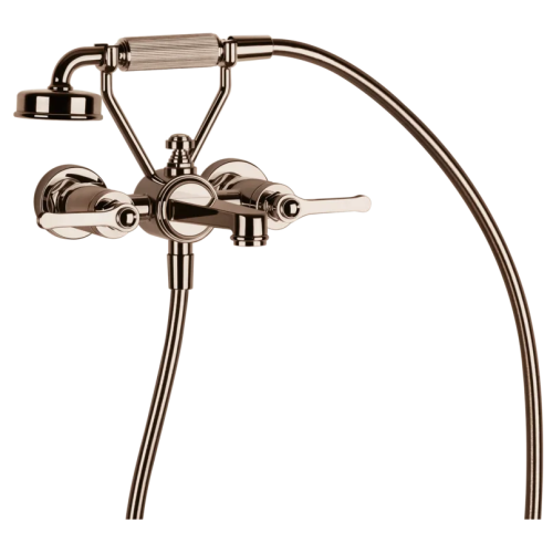 Gessi Venti20 Bateria wannowa ścienna z przełącznikiem wanna/prysznic copper pvd 65113.030