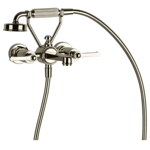 Gessi Venti20 Bateria wannowa ścienna z przełącznikiem wanna/prysznic nickel pvd 65113.720