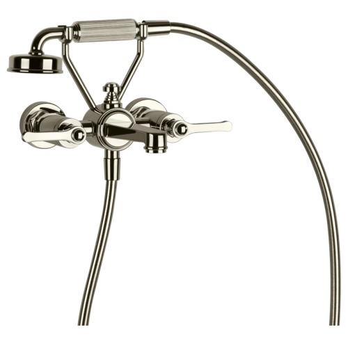 Gessi Venti20 Bateria wannowa ścienna z przełącznikiem wanna/prysznic nickel pvd 65113.720