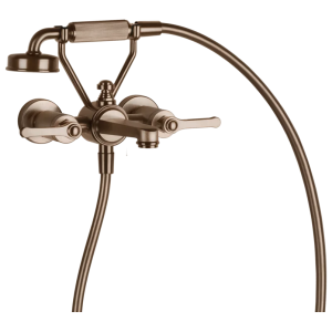 Gessi Venti20 Bateria wannowa ścienna z przełącznikiem wanna/prysznic copper brushed pvd 65113.708