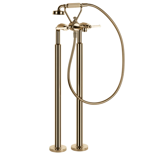 Gessi Venti20 Bateria wannowa wolnostojąca element zewnętrzny warm bronze pvd 65128.735