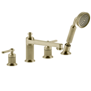 Gessi Venti20 Bateria wannowa 4-otworowa brass brushed pvd 65045.727
