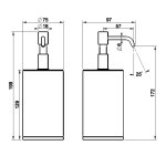Gessi Venti20 Dozownik mydła stojący chrom/biały 65437.031