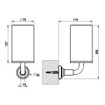 Gessi Venti20 Kubek ścienny chrom/biały 65407.031