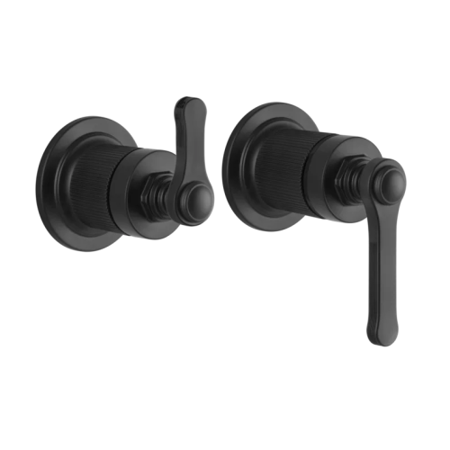 Gessi Venti20 Mieszacz ścienny 2-drożny element zewnętrzny matte black 65038.299