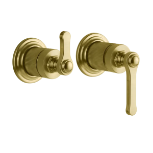Gessi Venti20 Mieszacz ścienny 2-drożny element zewnętrzny gold brushed pvd 65038.716