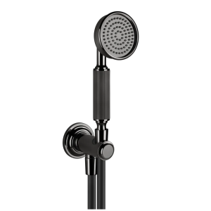 Gessi Venti20 Słuchawka prysznicowa z wężem i kolanem wypływu black metal pvd 65123.706