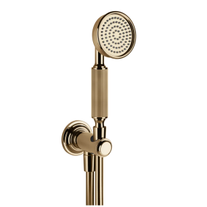 Gessi Venti20 Słuchawka prysznicowa z wężem i kolanem wypływu warm bronze pvd 65123.735