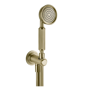 Gessi Venti20 Słuchawka prysznicowa z wężem i kolanem wypływu brass brushed pvd 65123.727