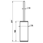 Gessi Venti20 Szczotka toaletowa stojąca biały/chrom 58543.031