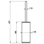 Gessi Venti20 Szczotka toaletowa stojąca czarny/chrom 58544.031