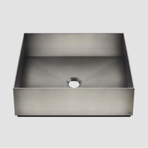 Gessi Venti20 Umywalka nablatowa 40x40 cm bez przelewu steel brushed 54605.239