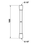 Gessi Venti20 Wąż prysznicowy Cromalux 150 cm z przyłączem stożkowym 1/2" chrom 01637.031
