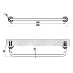 Gessi Venti20 Wieszak na ręcznik 45 cm chrom 65500.031