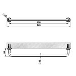 Gessi Venti20 Wieszak na ręcznik 60 cm chrom 65503.031