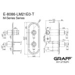 Graff Bali Bateria prysznicowa termostatyczna 2-uchwytowa podtynkowa - element zewnętrzny Chrom E-8086-LM21E0-T