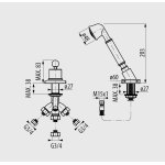 Graff Bali Bateria wannowa 3-otworowa Chrom E-2150-LM21B