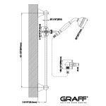 Graff Bali Zestaw prysznicowy na drążku Chrom E-8600