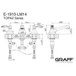 Graff Topaz Bateria umywalkowa 3-otworowa Chrom E-1910-LM14