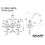 Graff Topaz Bateria wannowa 3-otworowa Chrom E-1950-LM63L