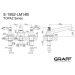 Graff Topaz Bateria wannowa 3-otworowa Chrom E-1952-LM14B