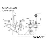 Graff Topaz Bateria wannowa 5-otworowa z zestawem prysznicowym Chrom E-1951-LM63L