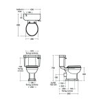 Ideal Standard Waverley Miska WC stojąca kompakt ze spłuczką i deską zwykłą biała WAVERLEY1 W MAGAZYNIE!!