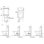 Kerasan Waldorf Miska WC do Kompaktu 37x68 cm Biały 411701