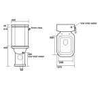 Kerasan Waldorf Spłuczka WC do Kompaktu 40x14 cm Biały 418101