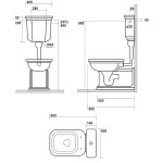 Kerasan Waldorf Spłuczka WC Dolnopłuk 40x14 cm Biały 418201