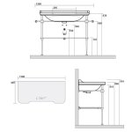 Kerasan Waldorf Stelaż Umywalkowy 120 cm chrom 9203K1