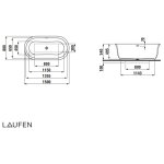Laufen Elgin Wanna wolnostojąca 150x80 biała H2249420000001