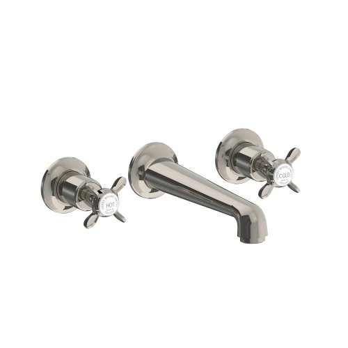 Lefroy Brooks Classic Bateria umywalkowa 3-otworowa podtynkowa Silver Nickel LB1212NK