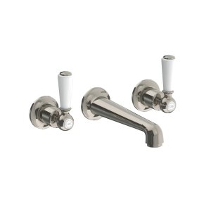 Lefroy Brooks Classic Bateria umywalkowa 3-otworowa podtynkowa Silver Nickel WL1212NK