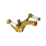 Lefroy Brooks Classic Bateria umywalkowa jednootworowa z korkiem automatycznym Antique Gold WL1185AG